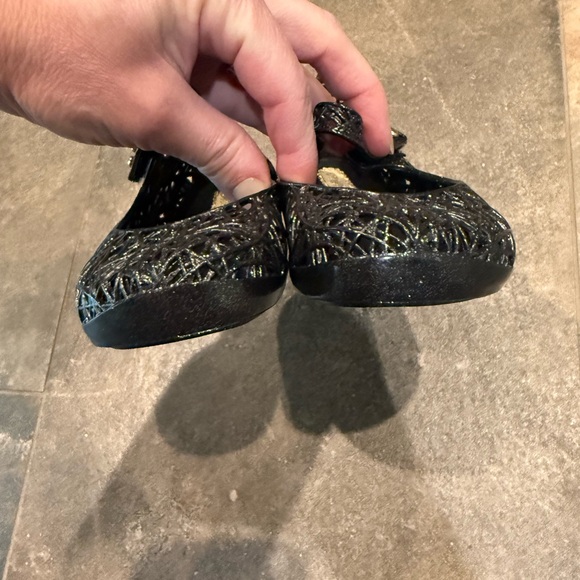 Mini Melissa Campana Papel black/silver glitter shoes - Picture 5 of 9